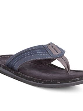 Clarks Navy and Gray Men's Flip Flop Sandals Size 11 Like New!